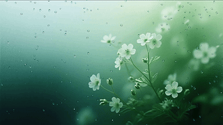 绿色雨滴屏