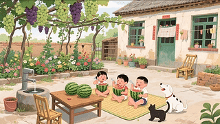童年乡村小院