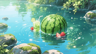 夏天清新湖