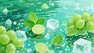 夏日绿色葡萄