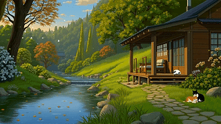 治愈溪边小屋