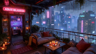 都市雨夜房间
