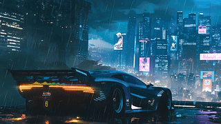 赛博朋克2077雨夜超跑