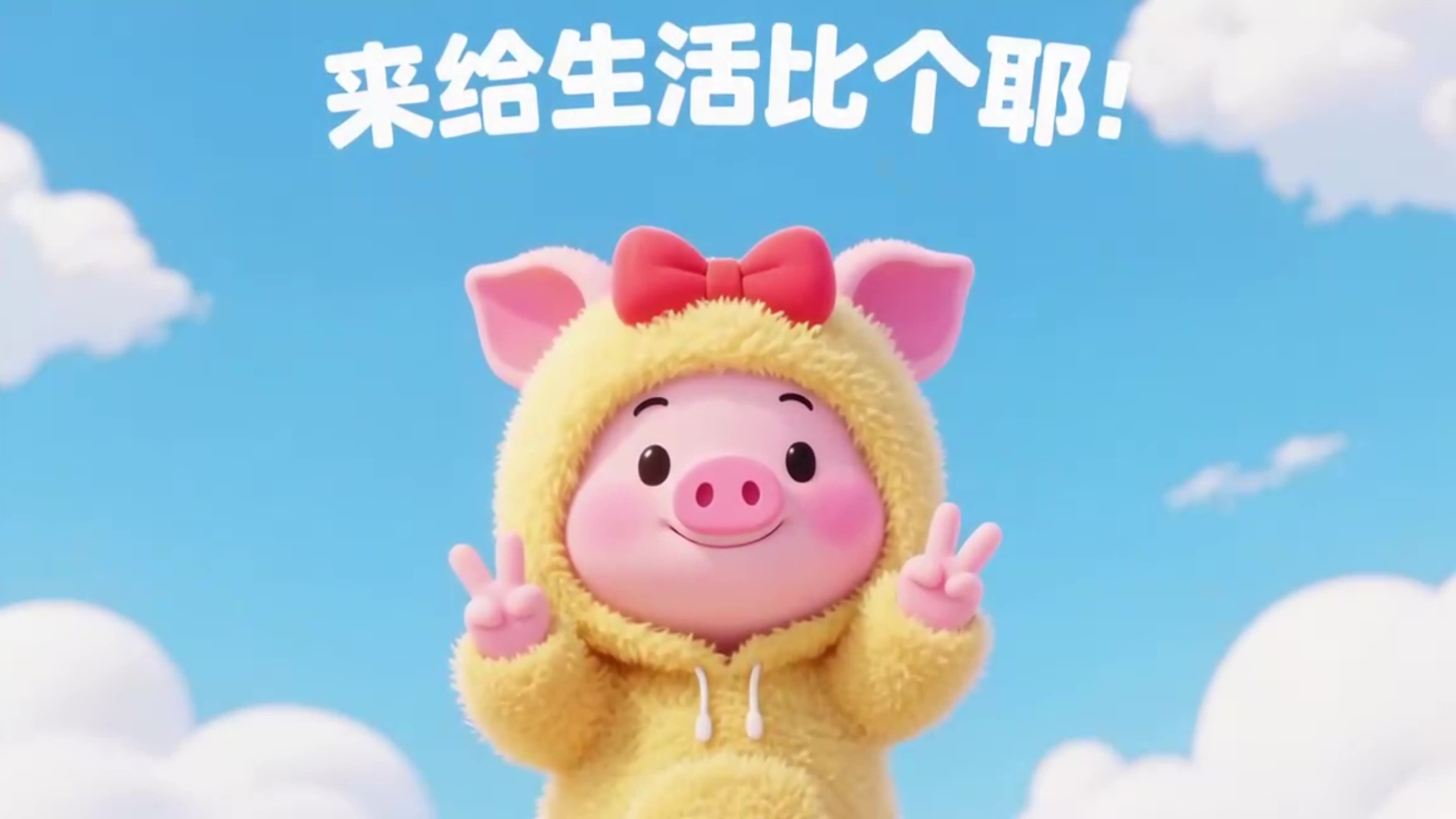 比耶的可爱小猪