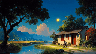 夜晚的乡村