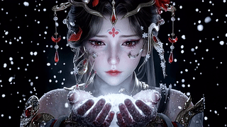 一捧霜雪意，半分红颜殇