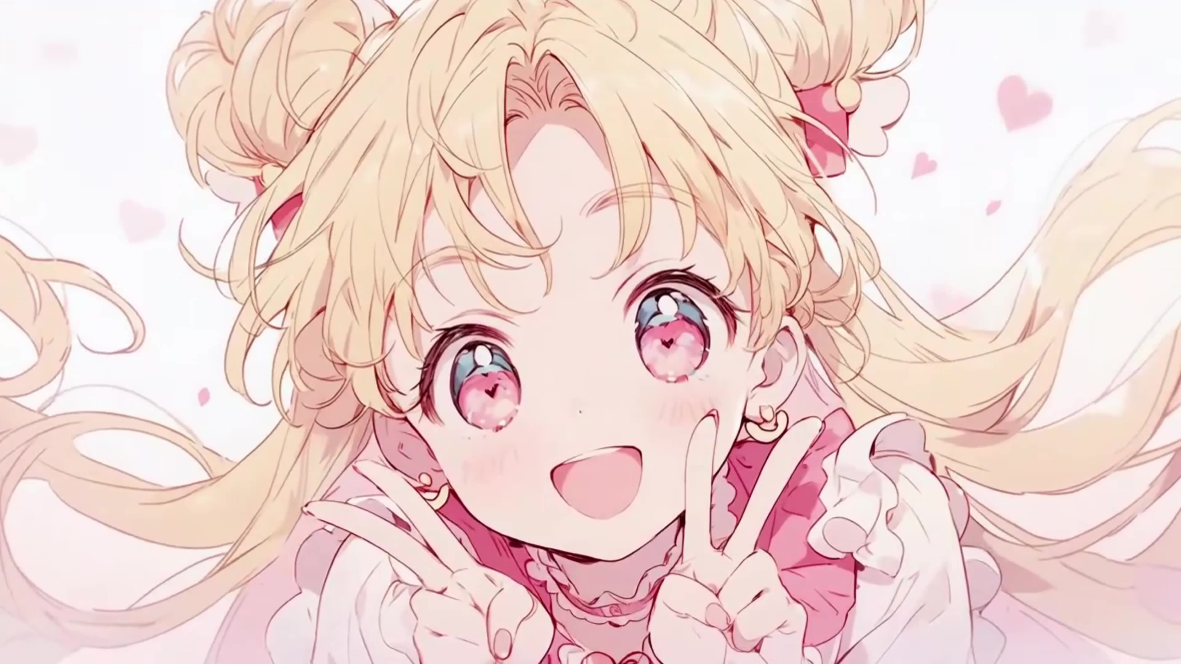 比耶动漫插画少女