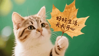可爱猫咪好好生活天天开心