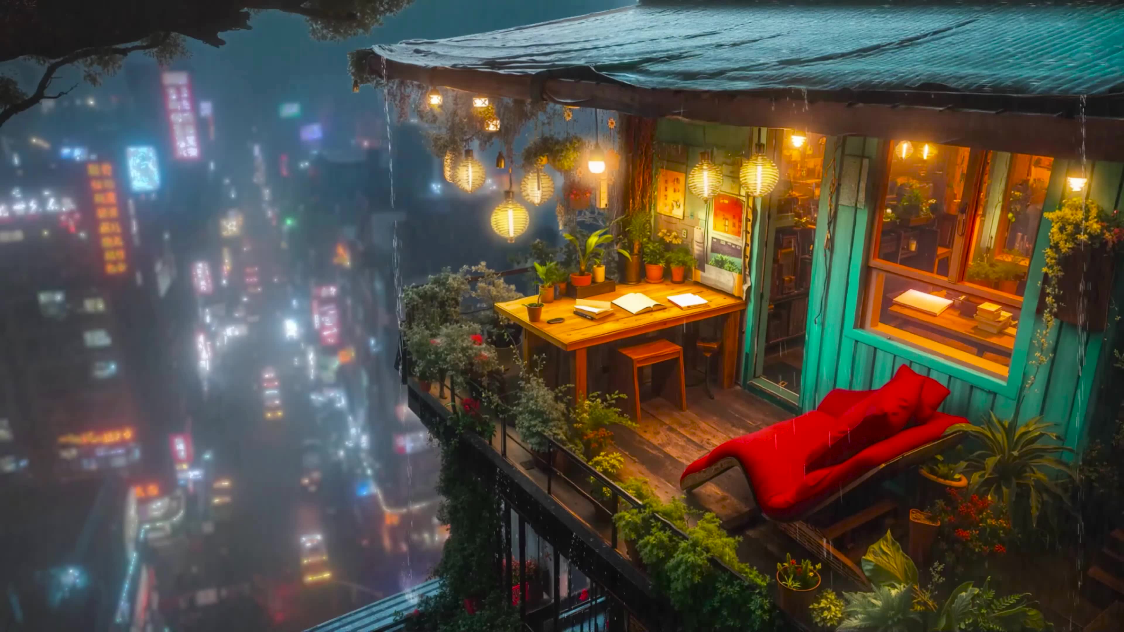 雨夜小屋