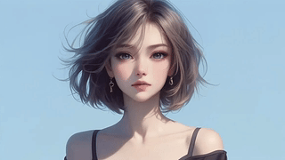 短发少女插画