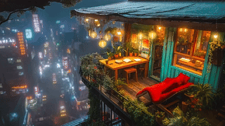雨夜小屋