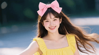 夏日甜美的美女