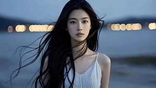 长发飘逸气质美女