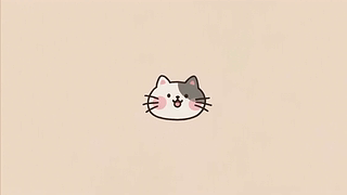 可爱的小猫头