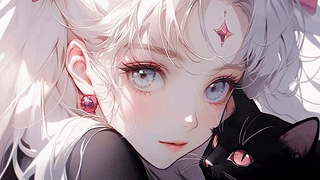 少女和黑猫
