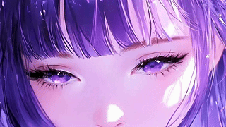 紫发少女插画