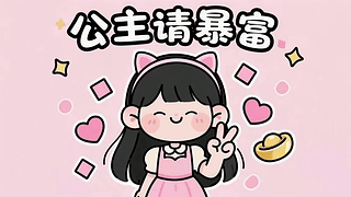 可爱女孩公主请暴富