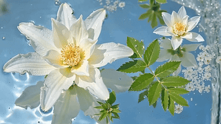 清新水中花