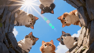 可爱好奇萌猫