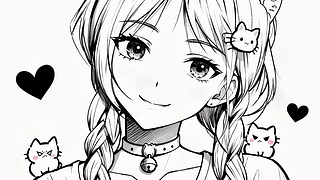 线稿少女kuroha欲语