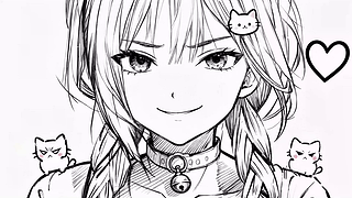 线稿萝莉少女kuroha欲语