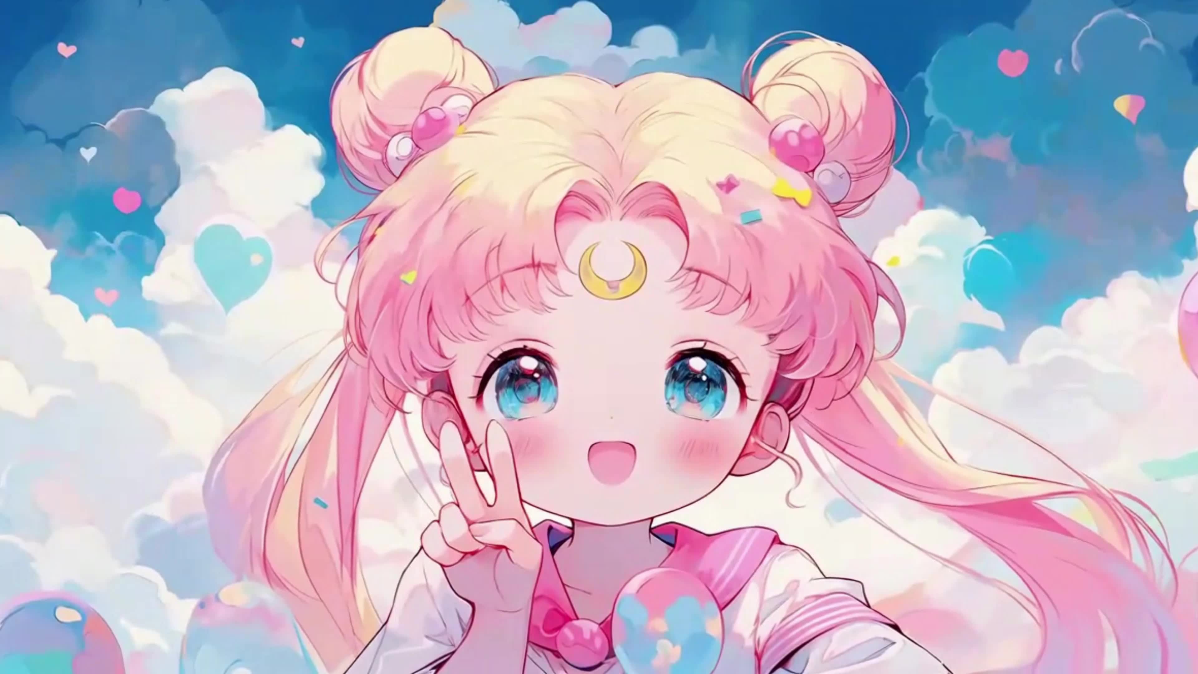 比耶的动漫插画美少女