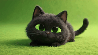 呆萌小黑猫
