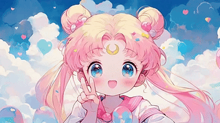 比耶的动漫插画美少女