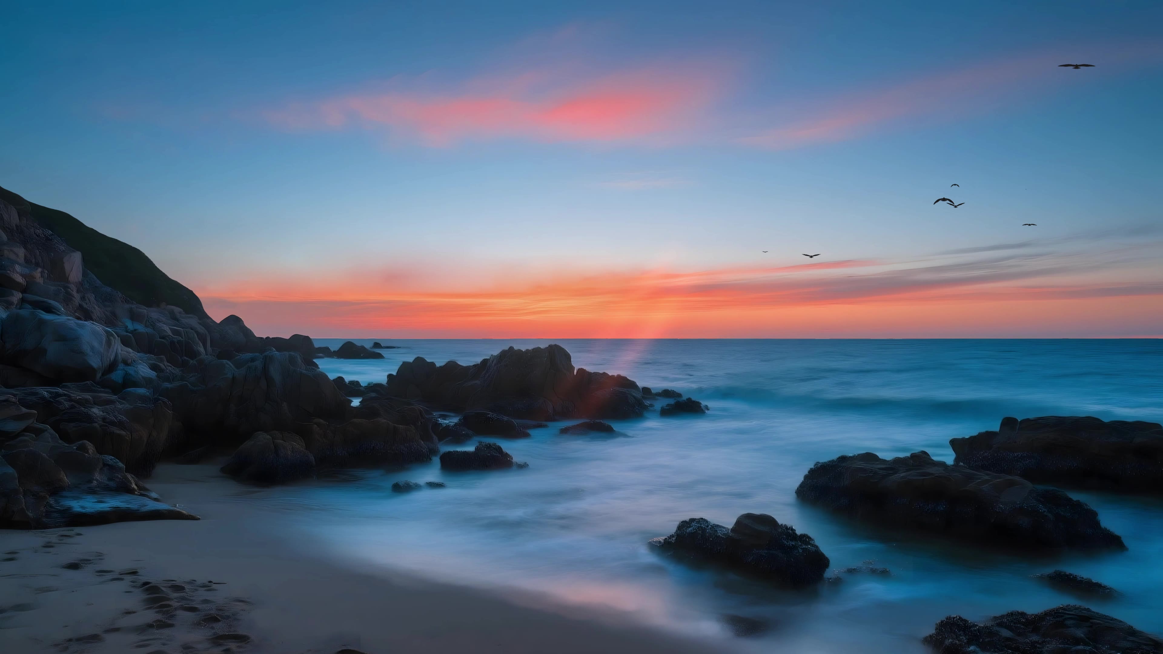 夕阳海岸