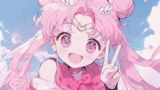 比耶的动漫插画美少女