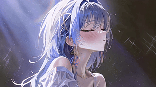 碎光里的蓝发少女