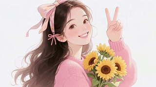 比耶的向日葵少女