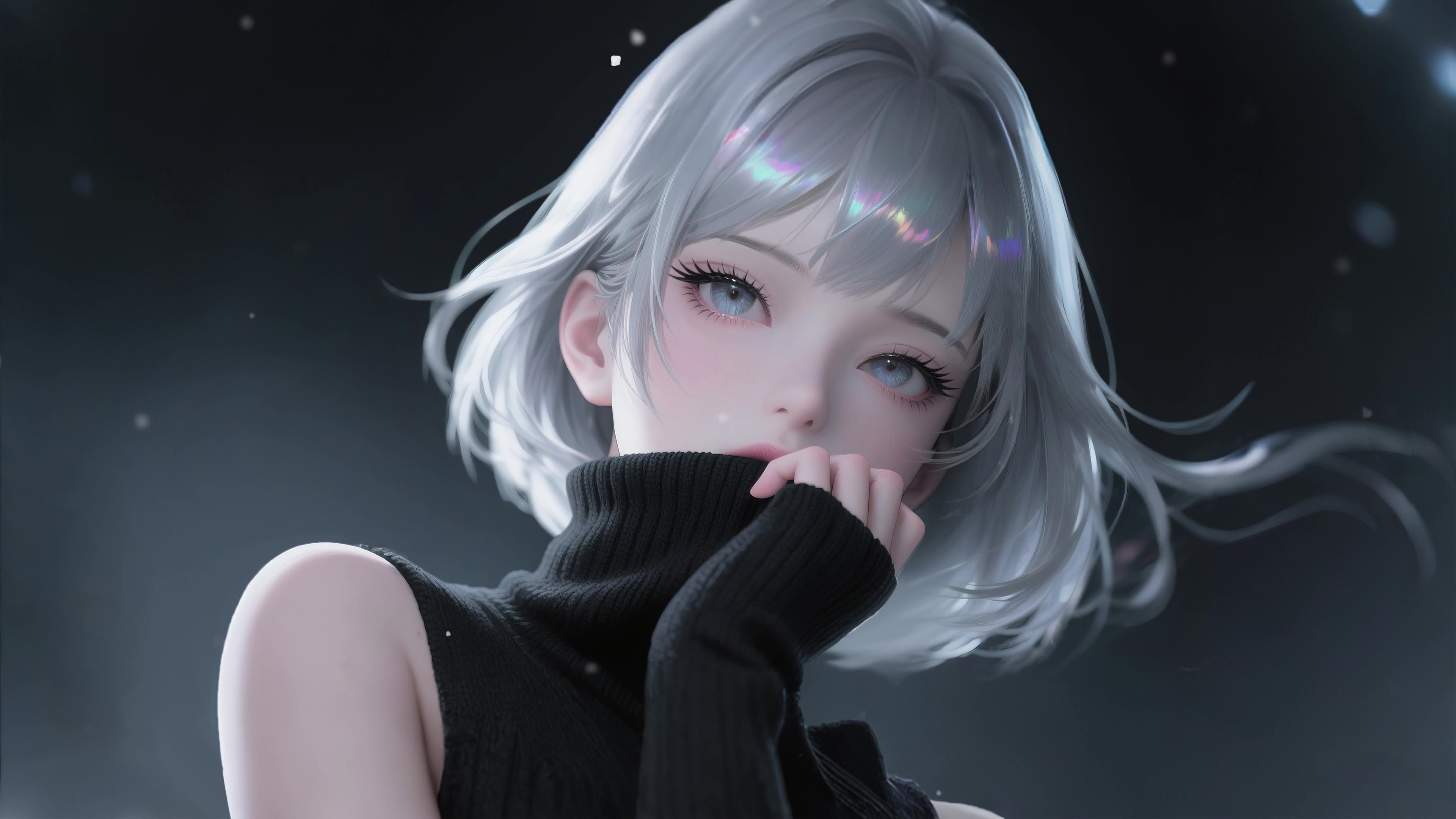 气质短发女孩