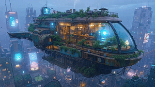 科幻空中小屋