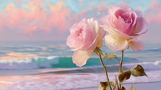 海边的玫瑰花