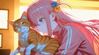 波奇酱与猫