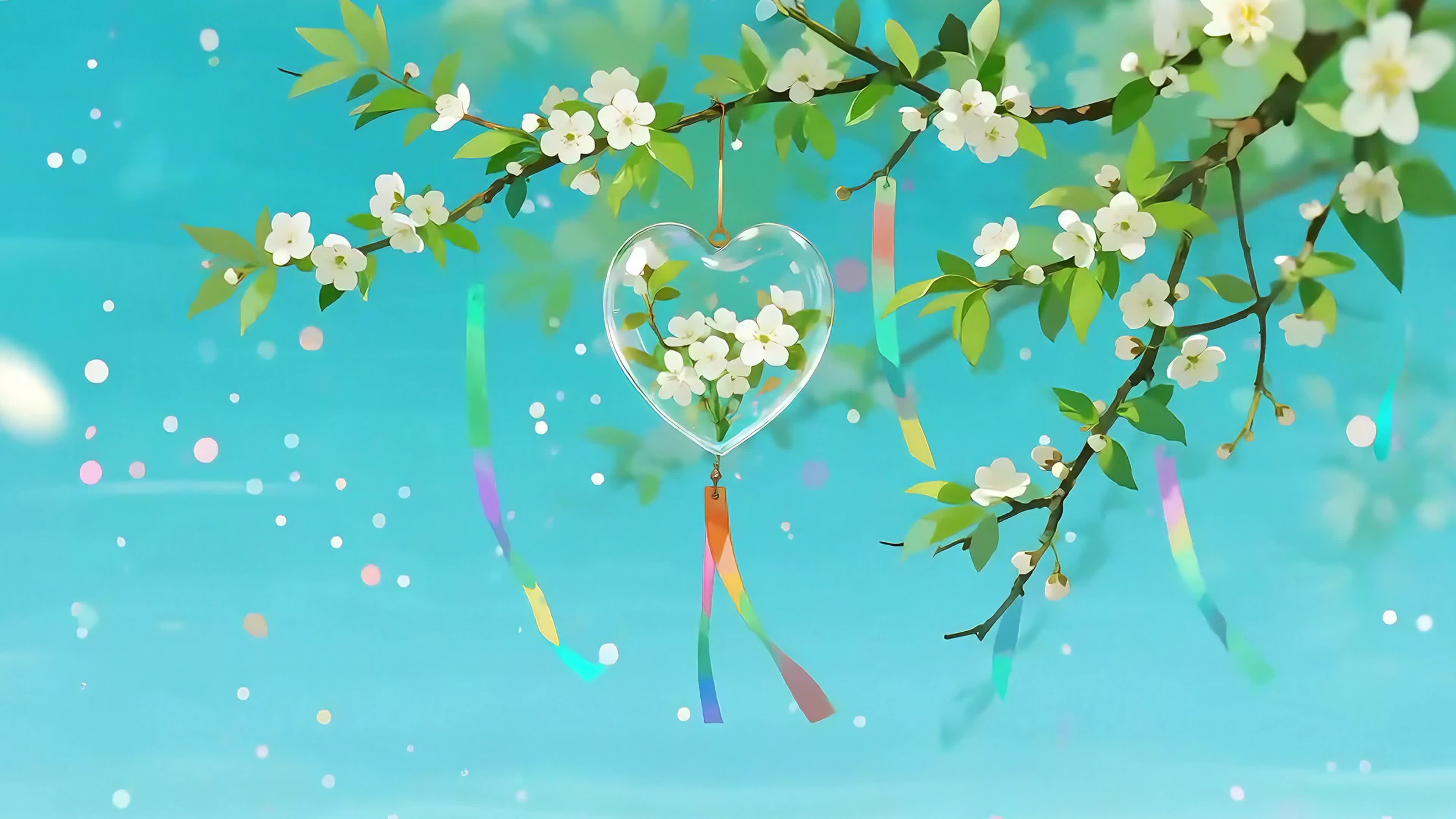 浪漫爱心风铃花