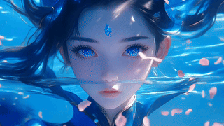 水下眼睛里有星星