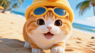海边萌宠猫咪