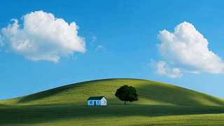 唯美的自然小屋风景