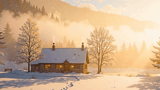 阳光冬雪小屋