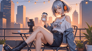 时尚音乐女孩