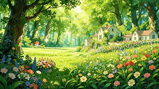 护眼绿景