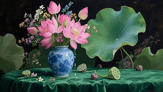 小清新荷花