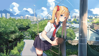 动漫少女整理丝袜
