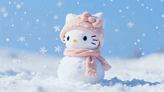 可爱雪人Kitty猫