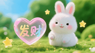 可爱的发财兔兔