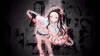 灶门祢豆子 文字环绕