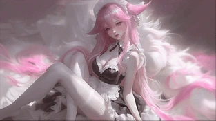女仆八重神子 【4K】 动态壁纸 | 作者：Eva