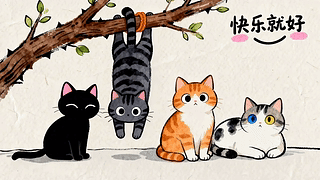 快乐的猫咪